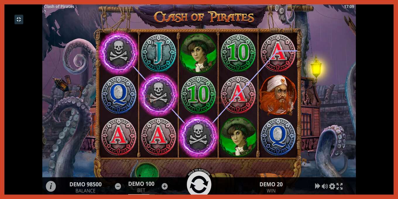 Slot screenshot: Clash of Pirates no deposit, number - 6