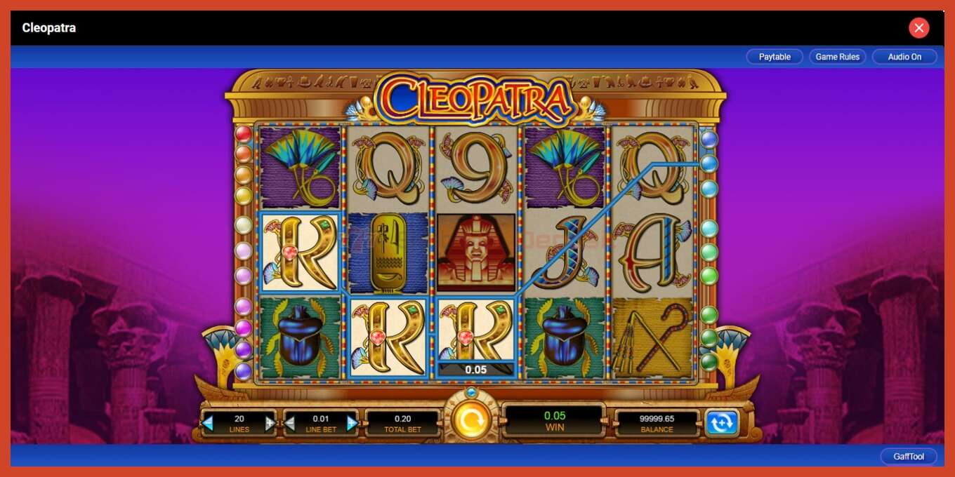 Slot screenshot: Cleopatra no deposit, number - 3