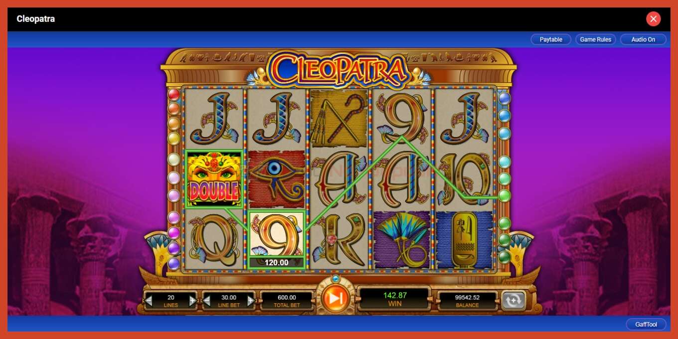 Slot screenshot: Cleopatra no deposit, number - 4