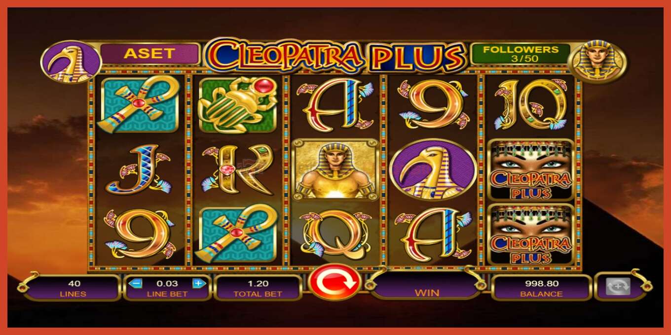 Slot screenshot: Cleopatra Plus no deposit, number - 2