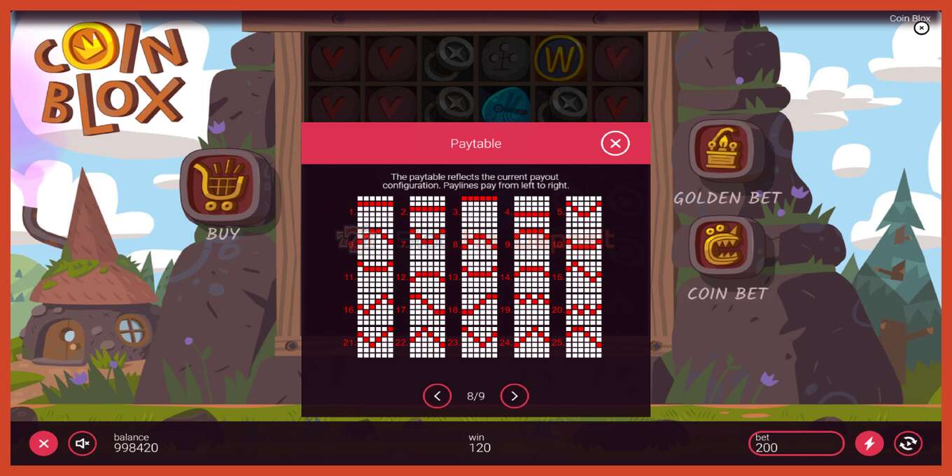 Tangkapan skrin slot: Coin Blox tiada deposit, nombor - 7