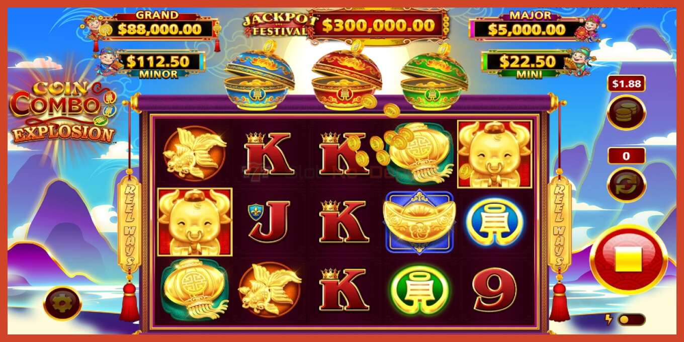 老虎机截图: Coin Combo Explosion Jackpot Festival 没有押金, 数字 - 3