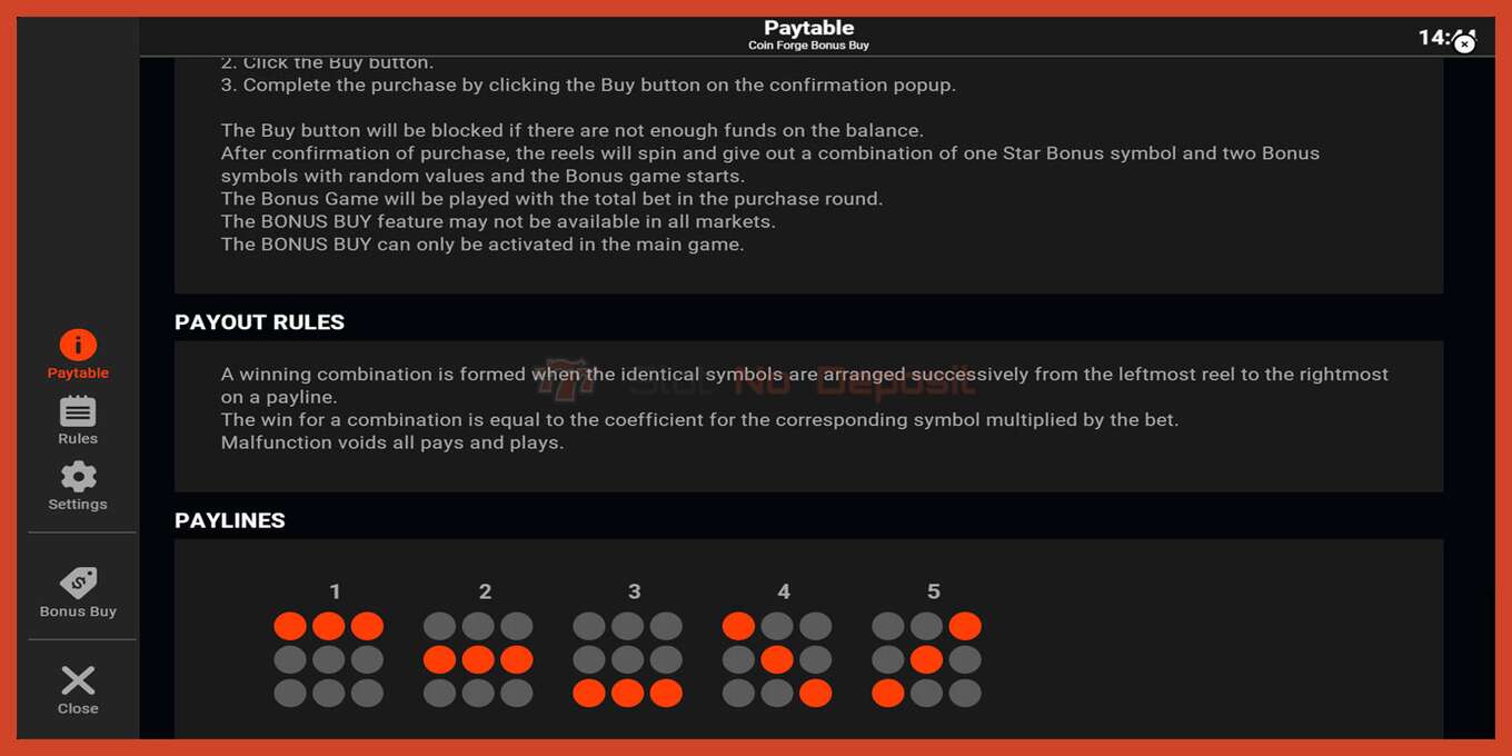 老虎机截图: Coin Forge Bonus Buy 没有押金, 数字 - 7