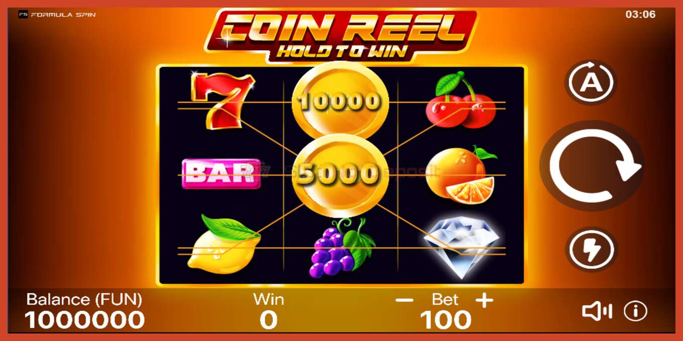 Slot screenshot: Coin Reel: Hold to Win no deposit, number - 1