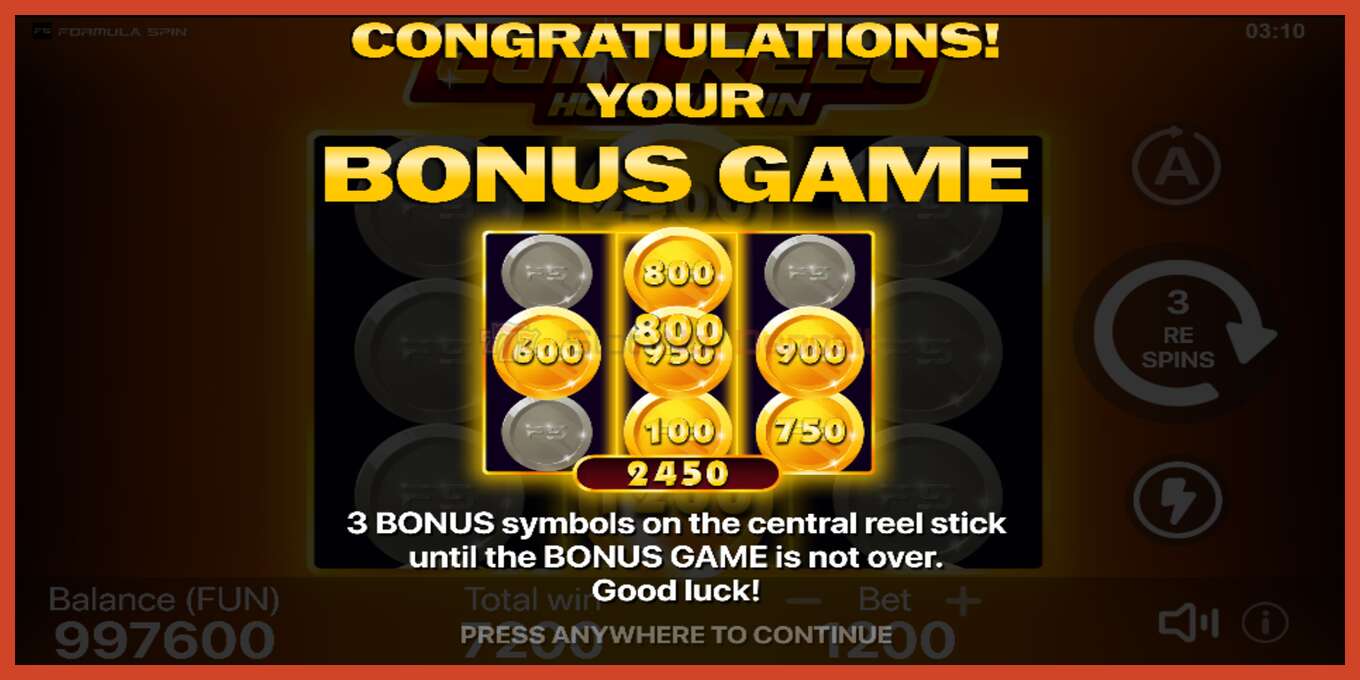 Slot screenshot: Coin Reel: Hold to Win no deposit, number - 2