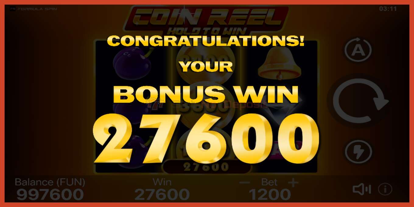 Slot screenshot: Coin Reel: Hold to Win no deposit, number - 3