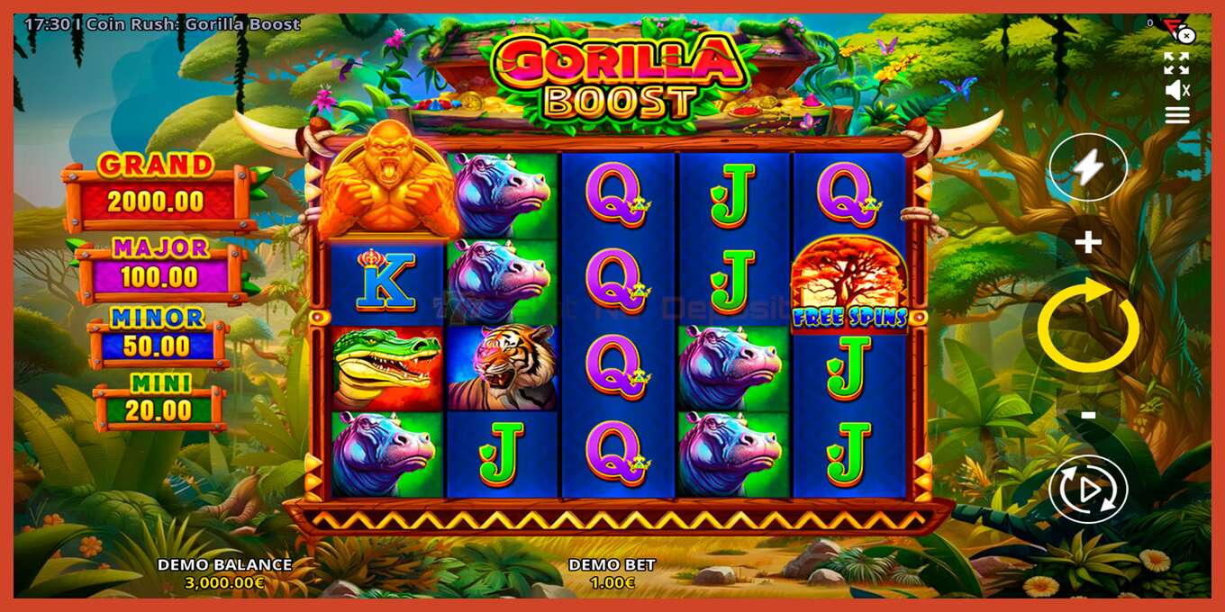 Екранна снимка на слота: Coin Rush: Gorilla Boost без депозит, номер - 1