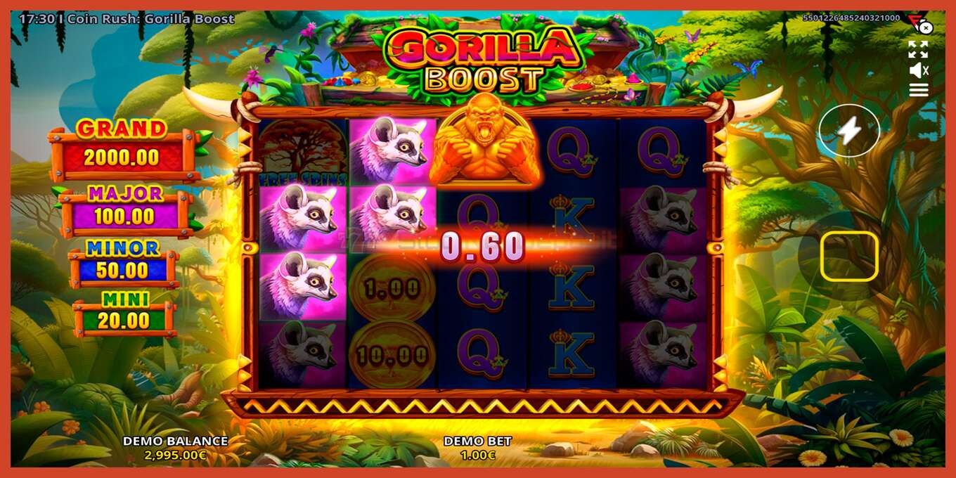 Екранна снимка на слота: Coin Rush: Gorilla Boost без депозит, номер - 2