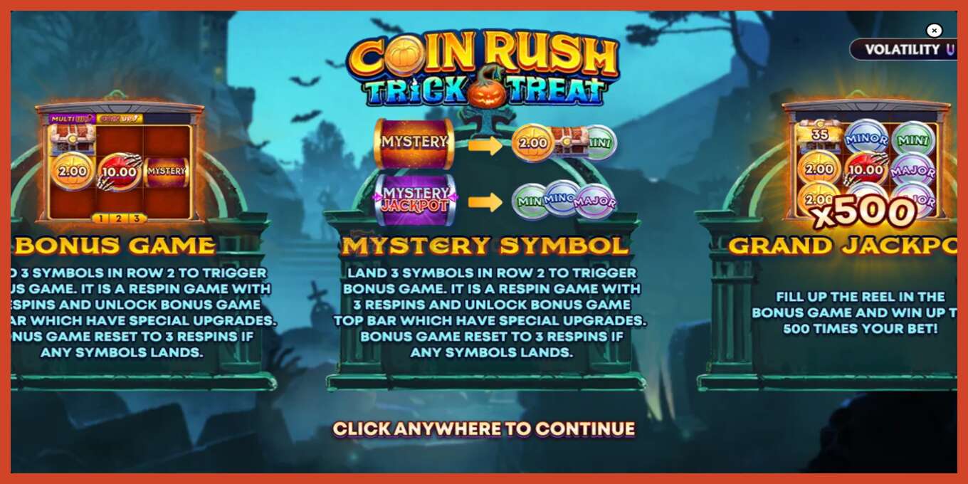 Slot screenshot: Coin Rush: Trick o Treat no deposit, number - 1