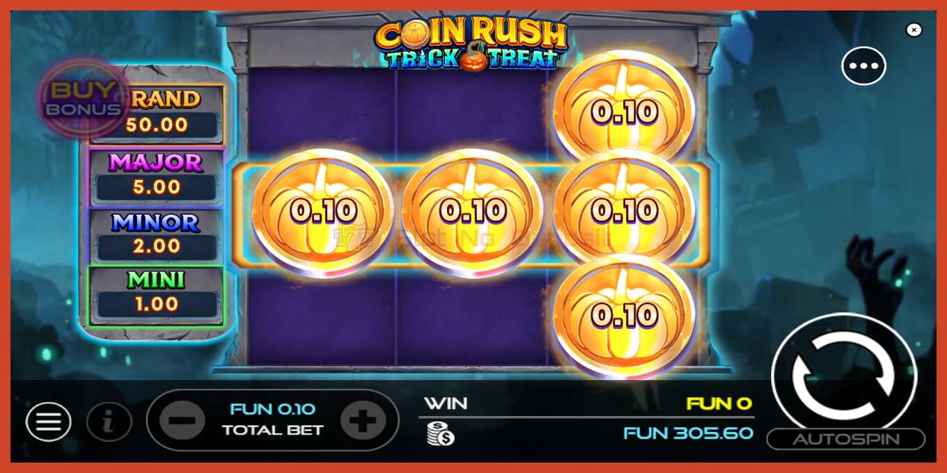 Slot screenshot: Coin Rush: Trick o Treat no deposit, number - 3