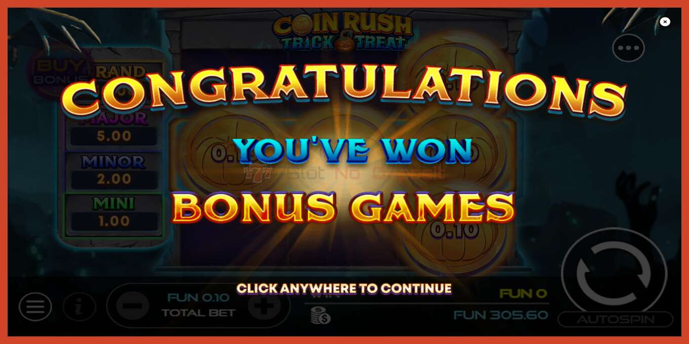 Slot screenshot: Coin Rush: Trick o Treat no deposit, number - 4