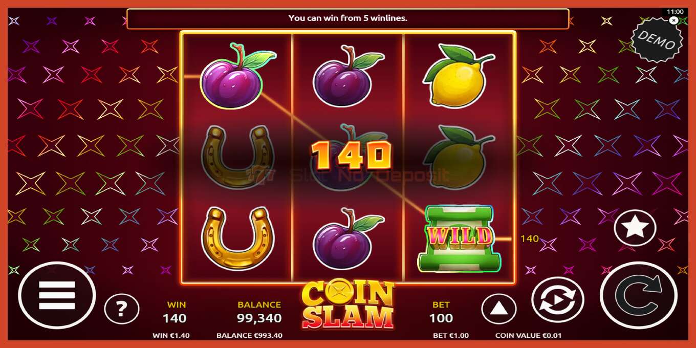 Slot screenshot: Coin Slam bez depozita, broj - 3