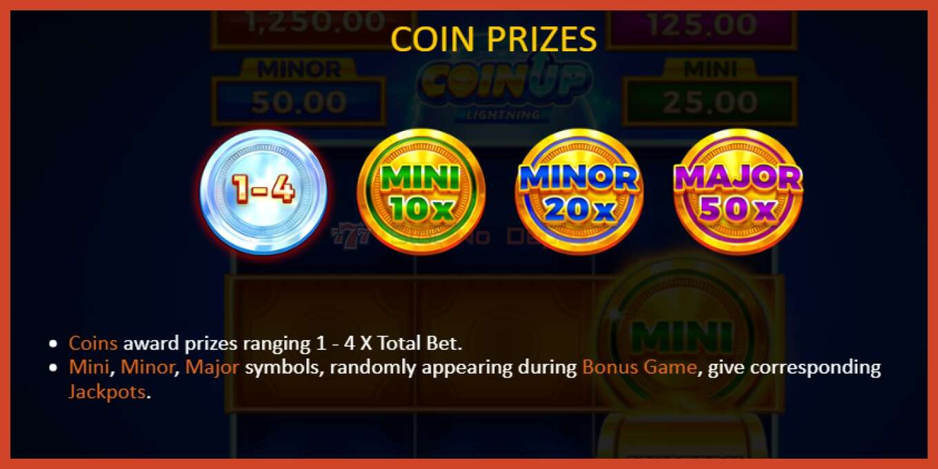 Slot screenshot: Coin UP Lightning no deposit, number - 4