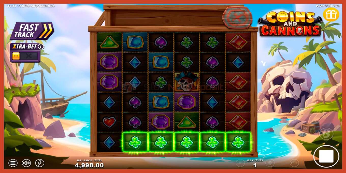 Slot screenshot: Coins and Cannons no deposit, number - 2