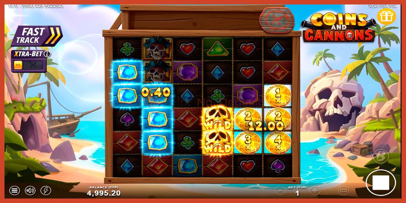 Slot screenshot: Coins and Cannons no deposit, number - 3