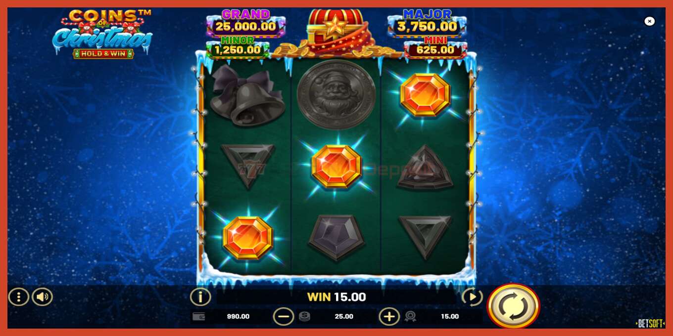 Slot screenshot: Coins of Christmas no deposit, number - 3