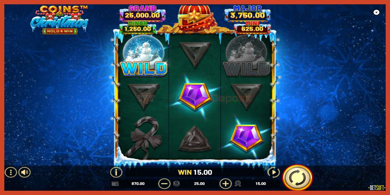 Slot screenshot: Coins of Christmas no deposit, number - 4