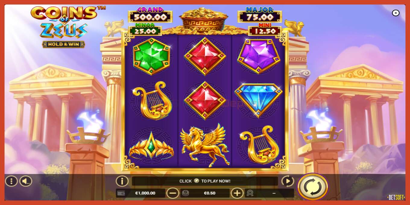 Slot screenshot: Coins of Zeus no deposit, number - 2