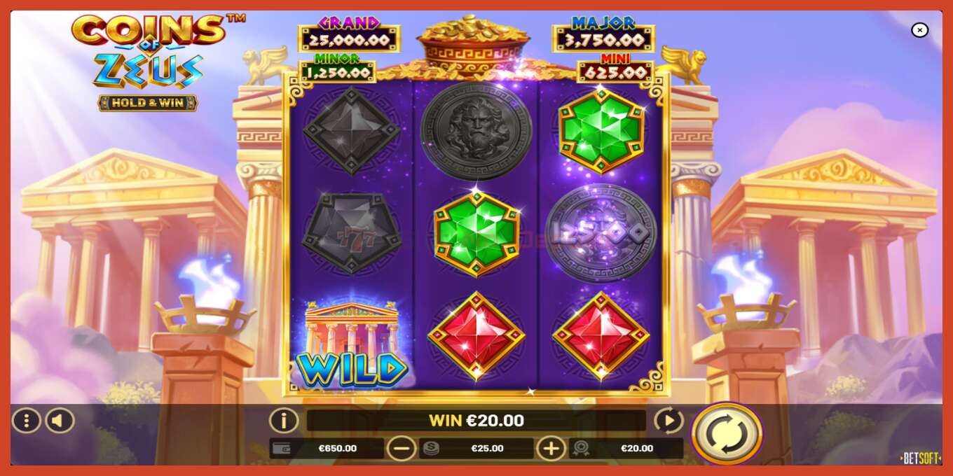 Slot screenshot: Coins of Zeus no deposit, number - 3