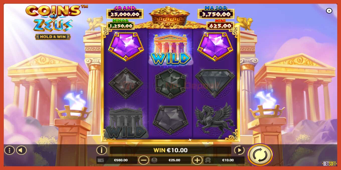 Slot screenshot: Coins of Zeus no deposit, number - 4