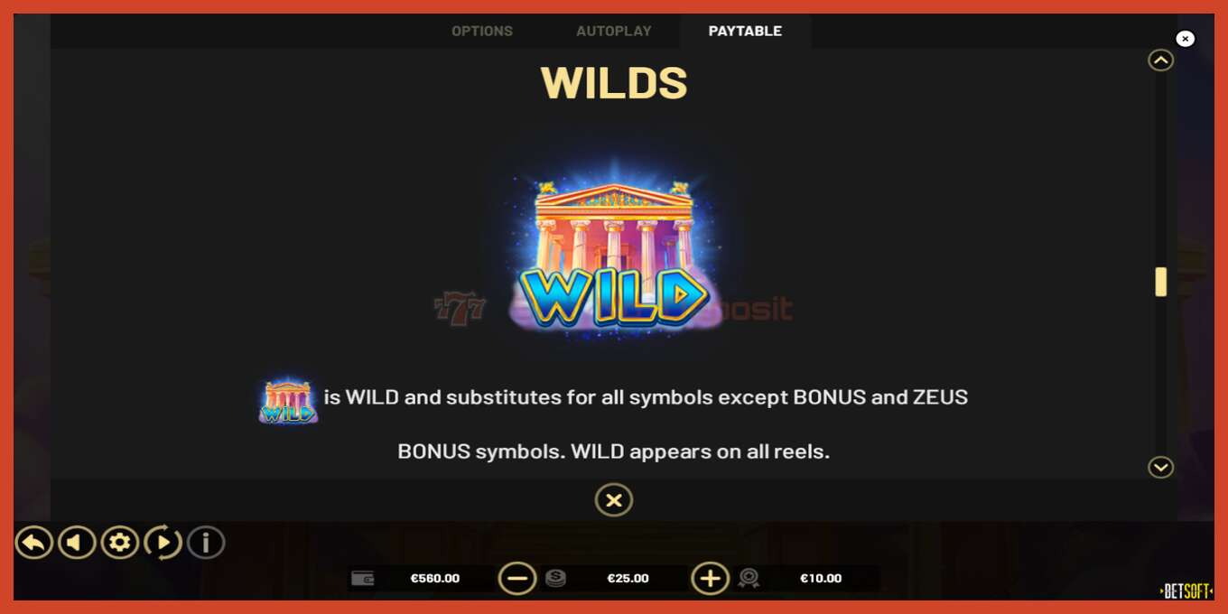 Slot screenshot: Coins of Zeus no deposit, number - 6