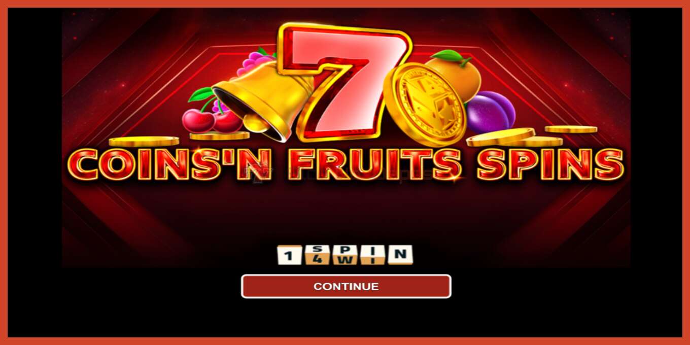 Ảnh chụp màn hình khe: Coinsn Fruits Spins không có tiền đặt cọc, con số - 1