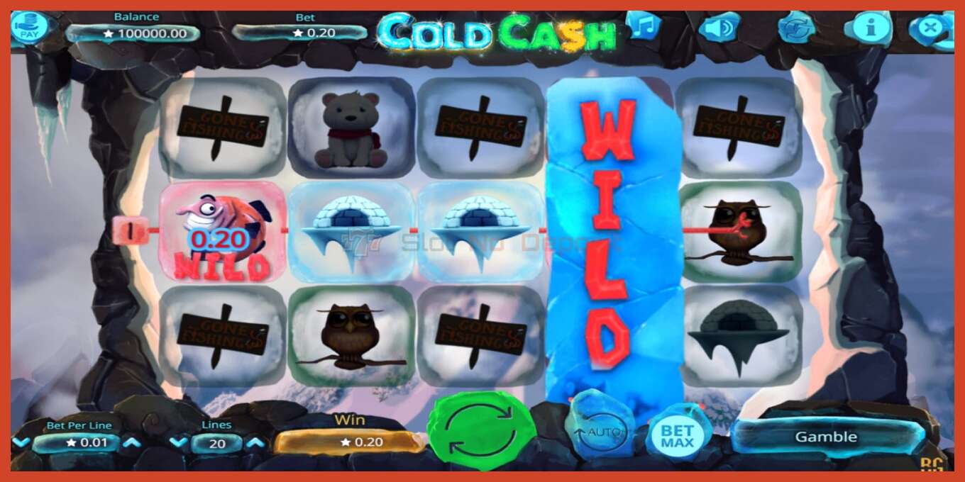 Slot screenshot: Cold Cash no deposit, number - 1