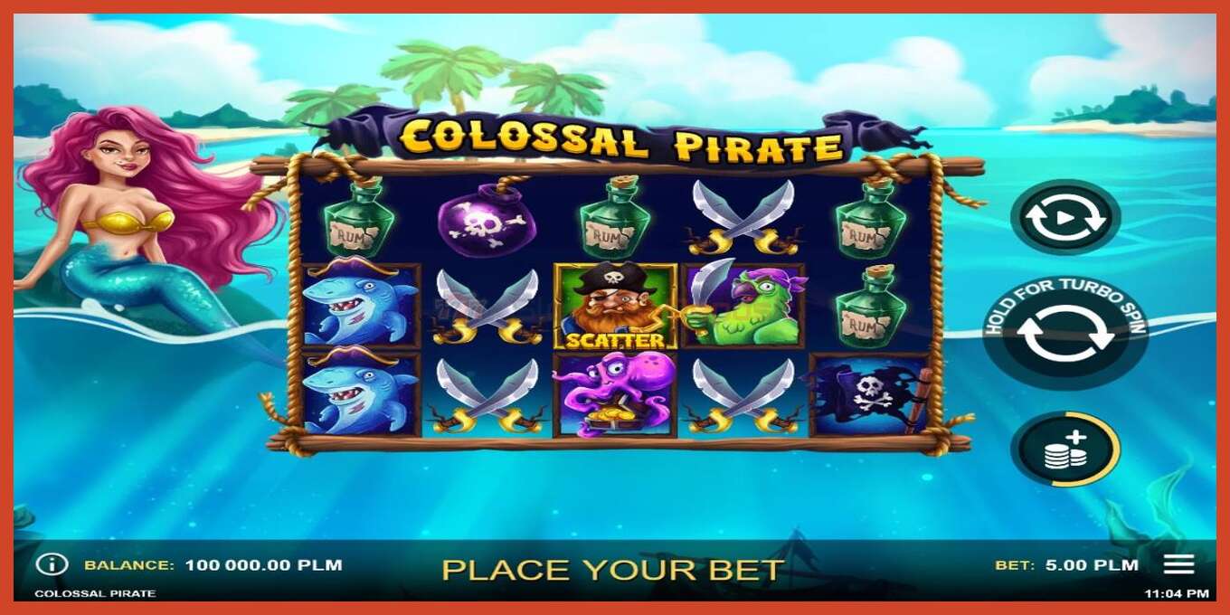 Slot screenshot: Colossal Pirate no deposit, number - 1