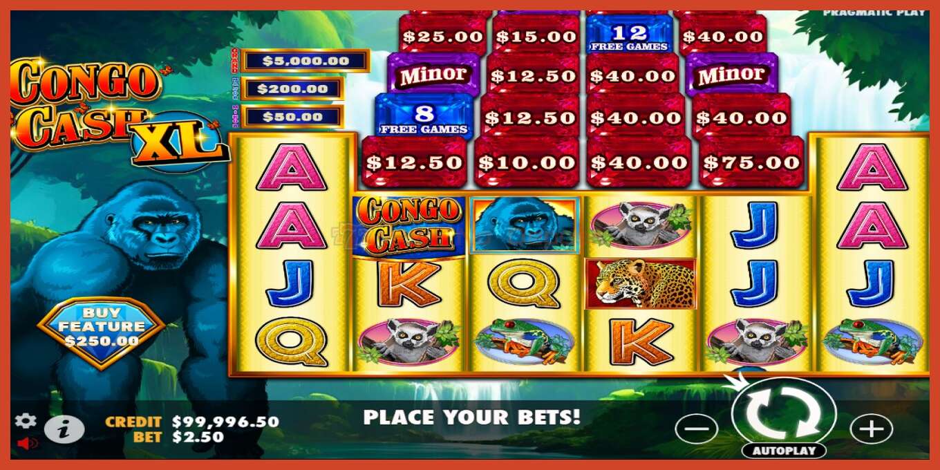 Slot screenshot: Congo Cash XL no deposit, number - 2