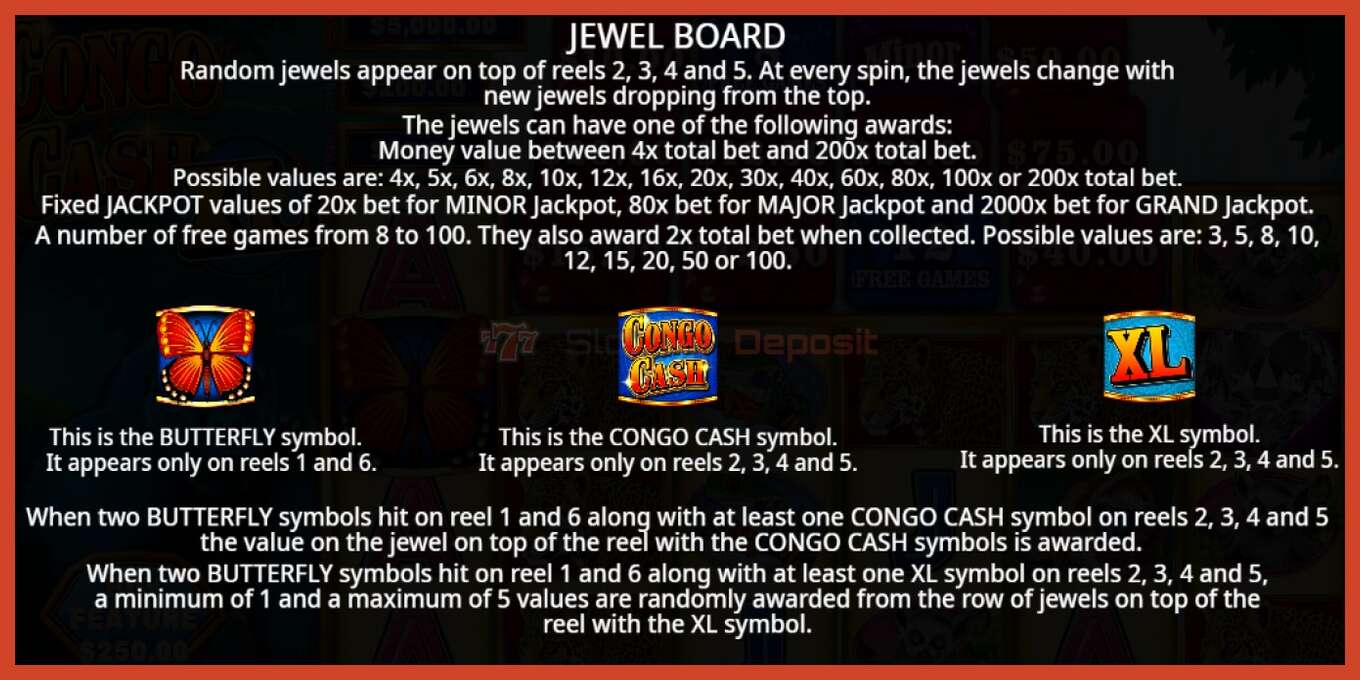 Slot screenshot: Congo Cash XL no deposit, number - 5