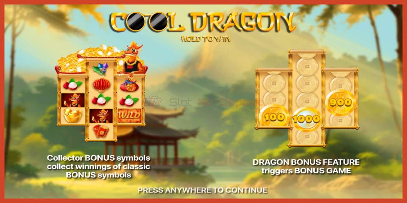 Lizdų ekrano kopija: Cool Dragon: Hold to Win jokio užstato, numerį - 1