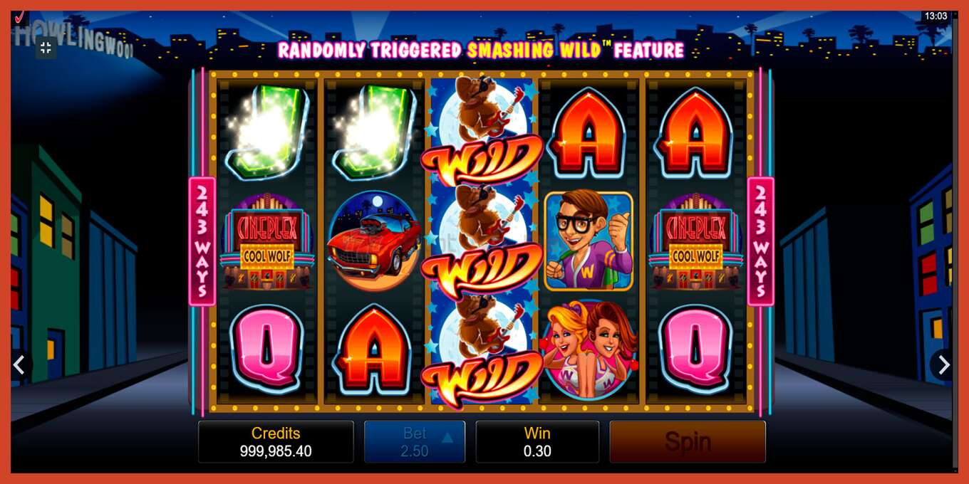 Slot screenshot: Cool Wolf no deposit, number - 3