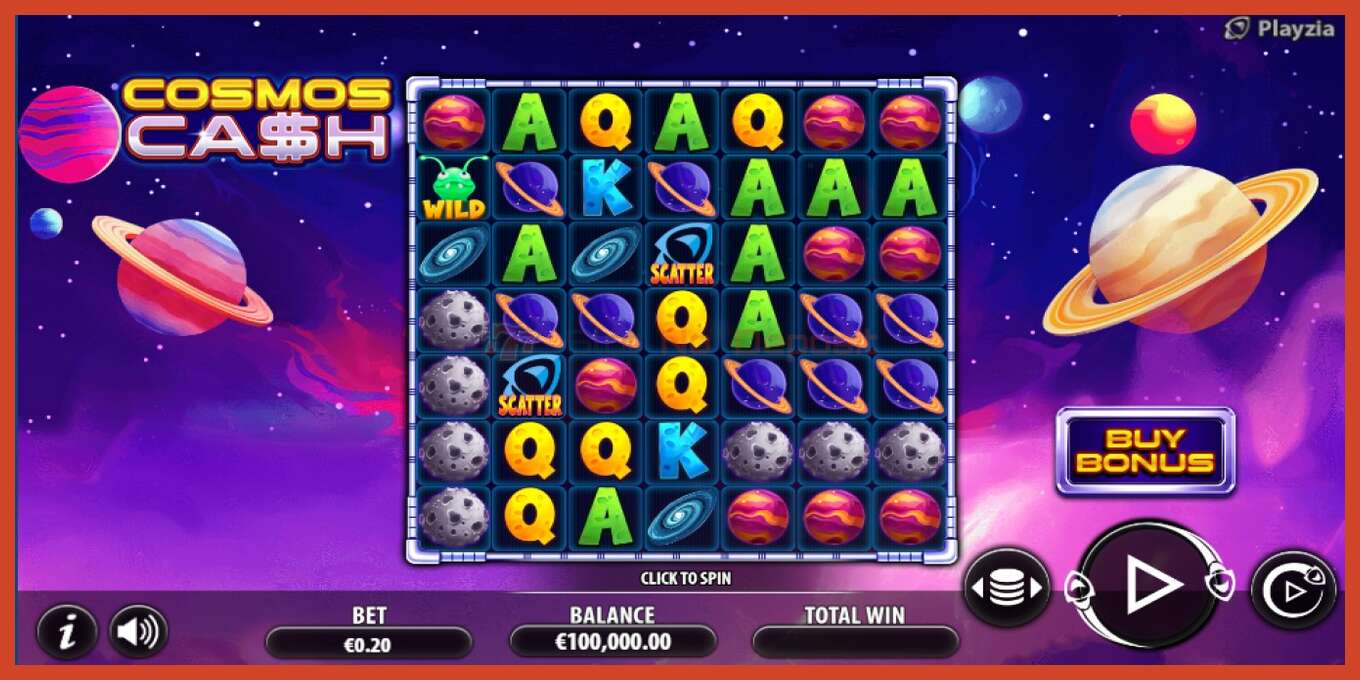 Slot skrinshoti: Cosmos Cash depozit yoq, raqam - 1