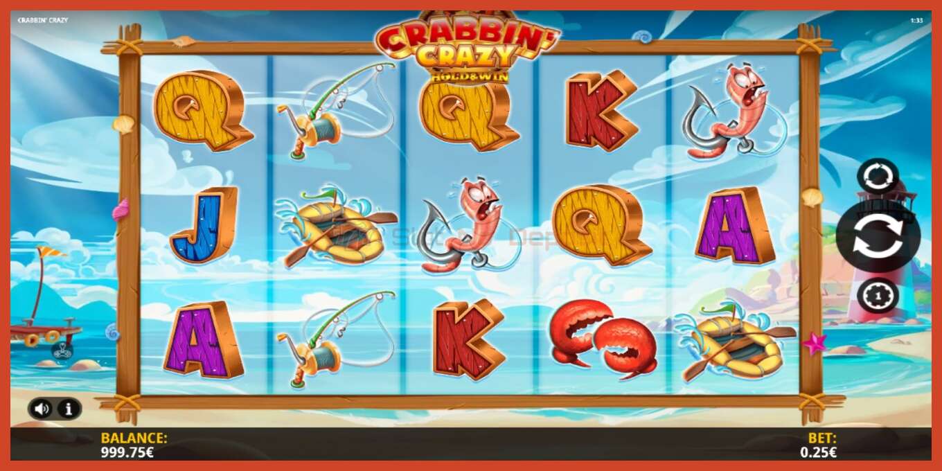 Slot screenshot: Crabbin Crazy no deposit, number - 2