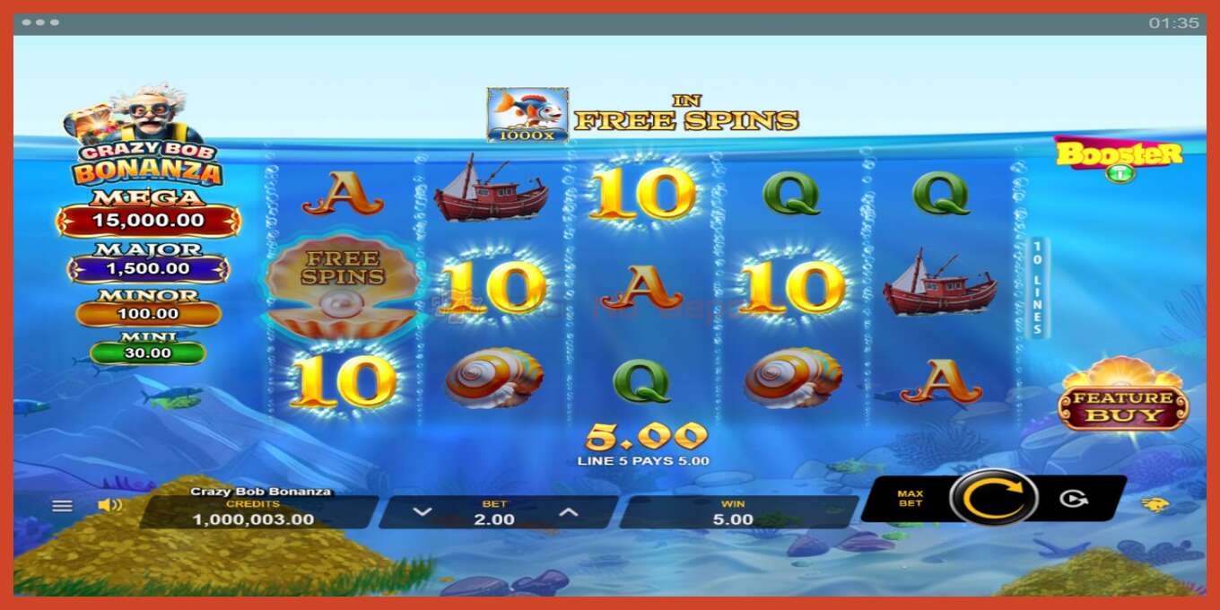 Slot screenshot: Crazy Bob Bonanza no deposit, number - 2