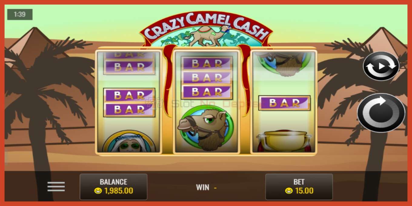 Slot screenshot: Crazy Camel Cash no deposit, number - 1