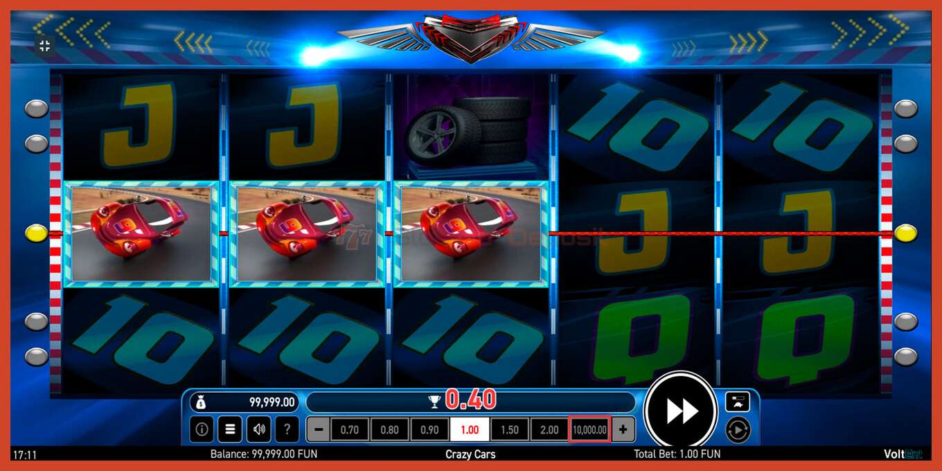 Slot screenshot: Crazy Cars no deposit, number - 2