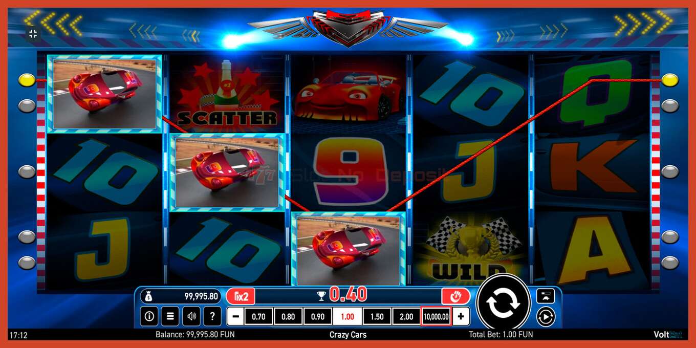 Slot screenshot: Crazy Cars no deposit, number - 3