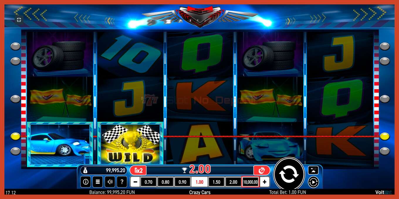 Slot screenshot: Crazy Cars no deposit, number - 4