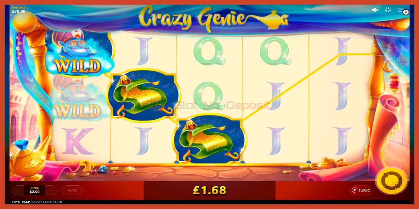 Slot screenshot: Crazy Genie no deposit, number - 5