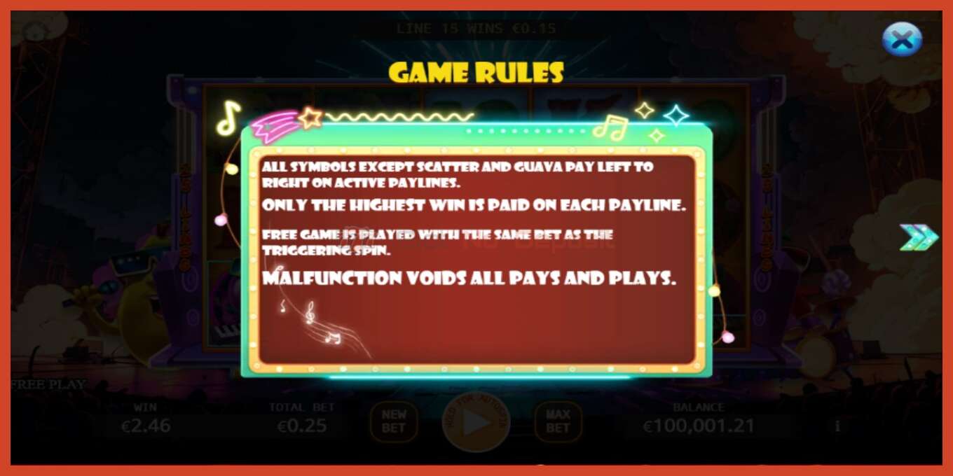 Slot screenshot: Crazy Guava Lock 2 Spin no deposit, number - 3