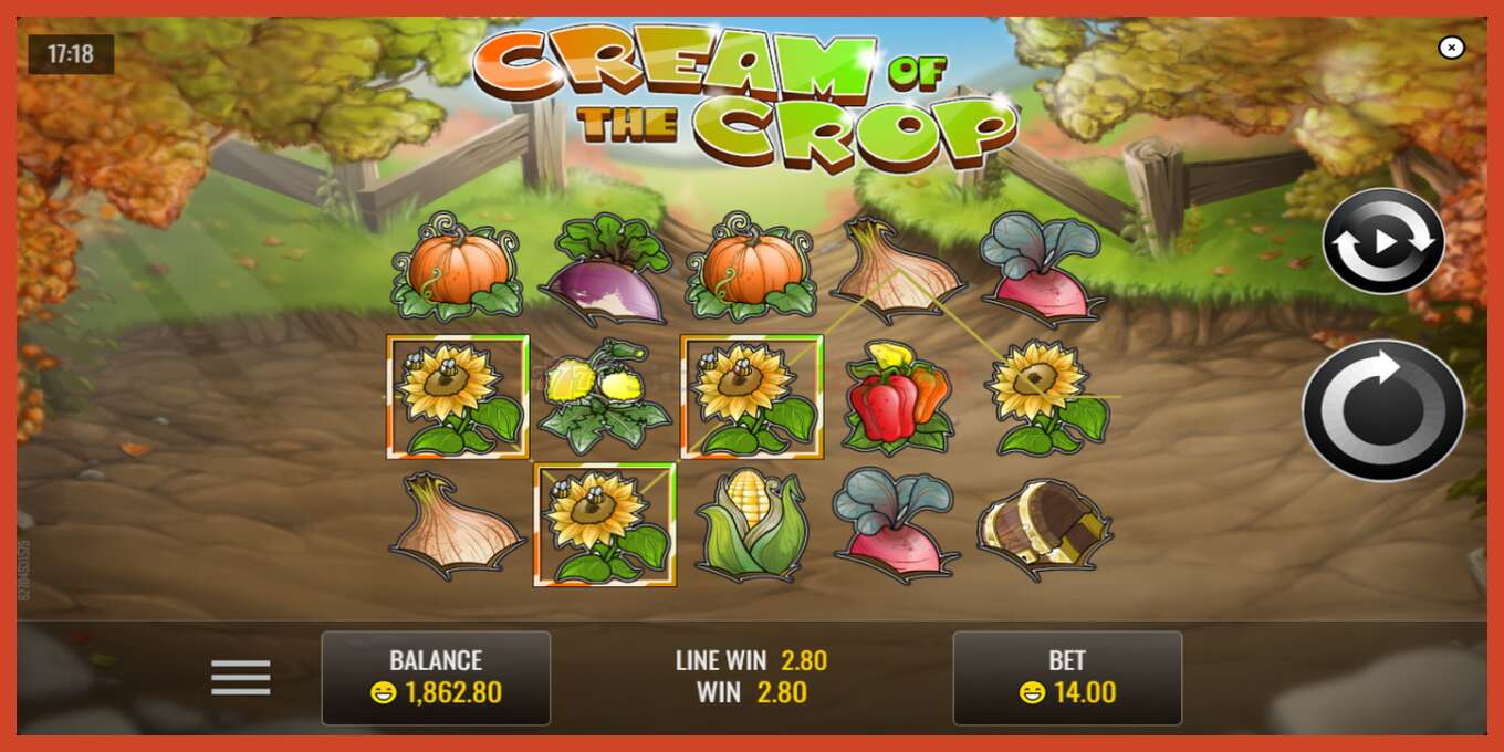 Slot screenshot: Cream of the Crop no deposit, number - 4