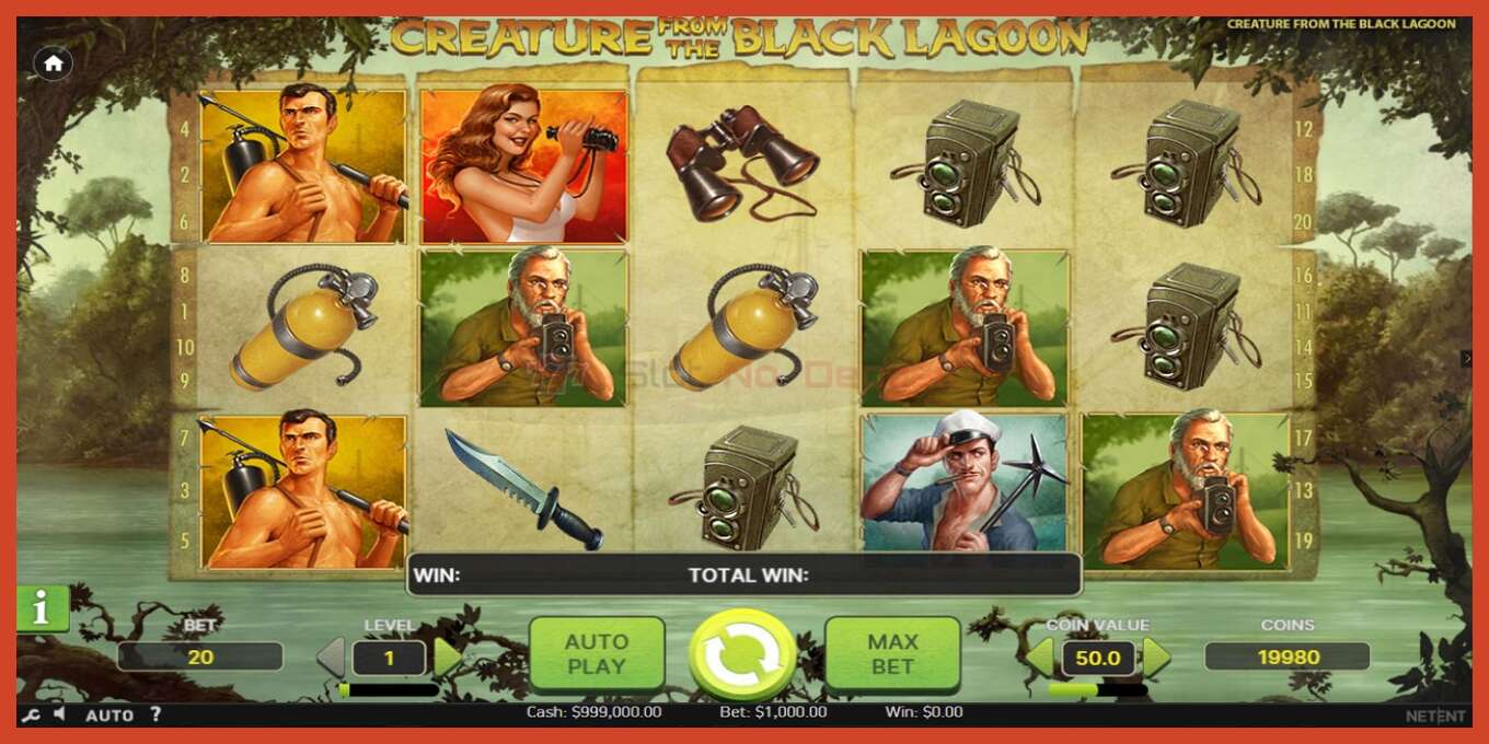 Slot screenshot: Creature From The Black Lagoon no deposit, number - 2