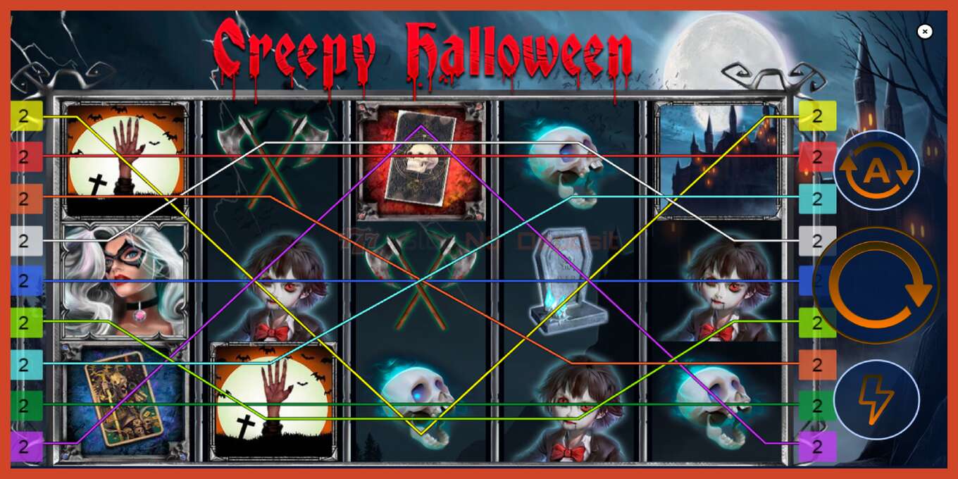 Slot screenshot: Creepy Halloween no deposit, number - 2