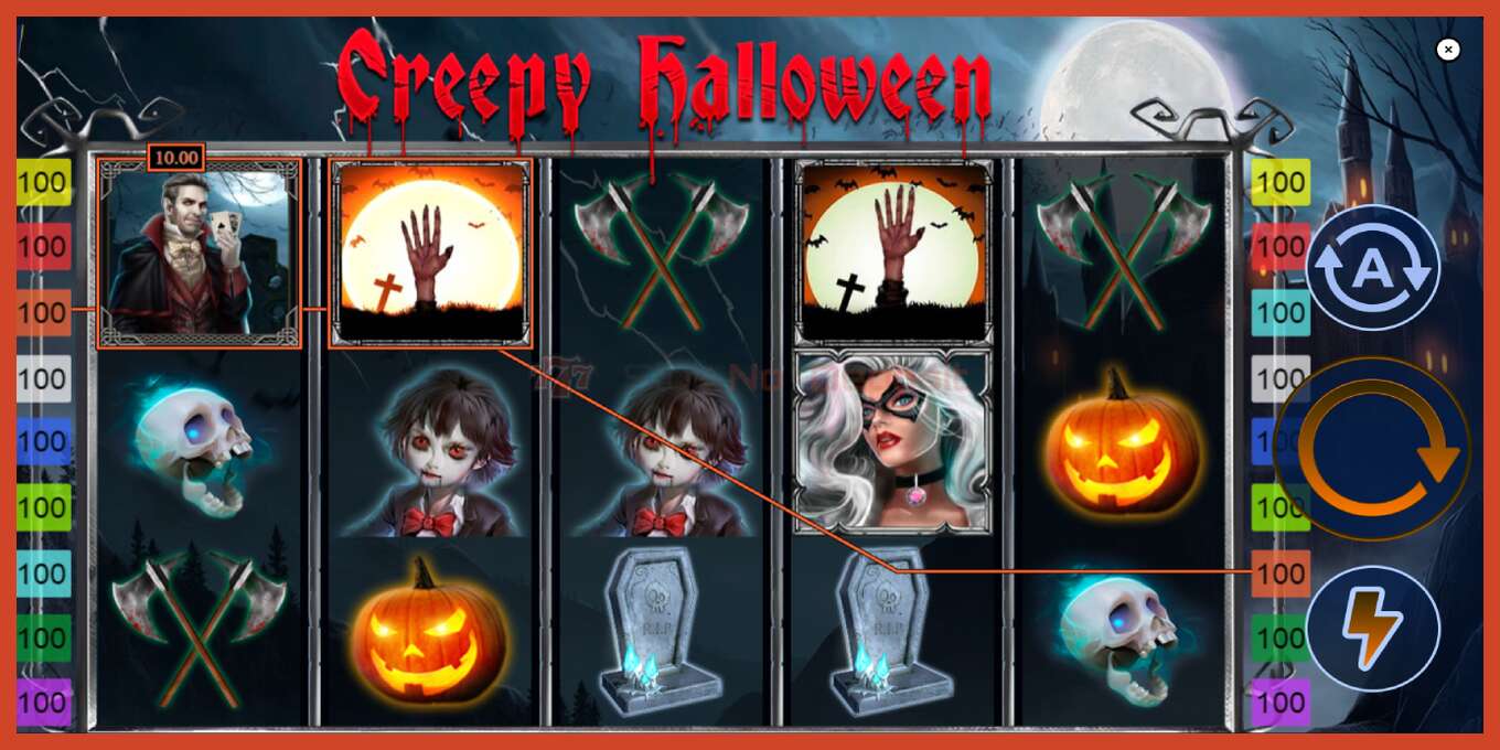 Slot screenshot: Creepy Halloween no deposit, number - 3