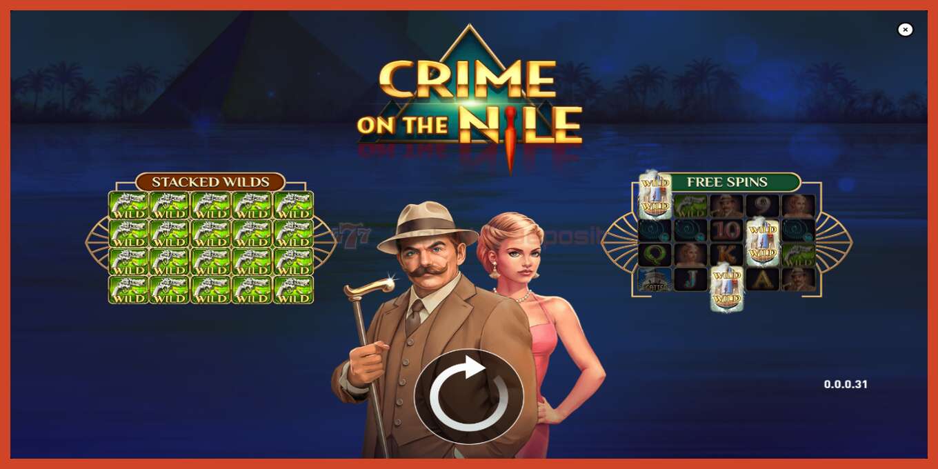 Slot screenshot: Crime on the Nile no deposit, number - 1