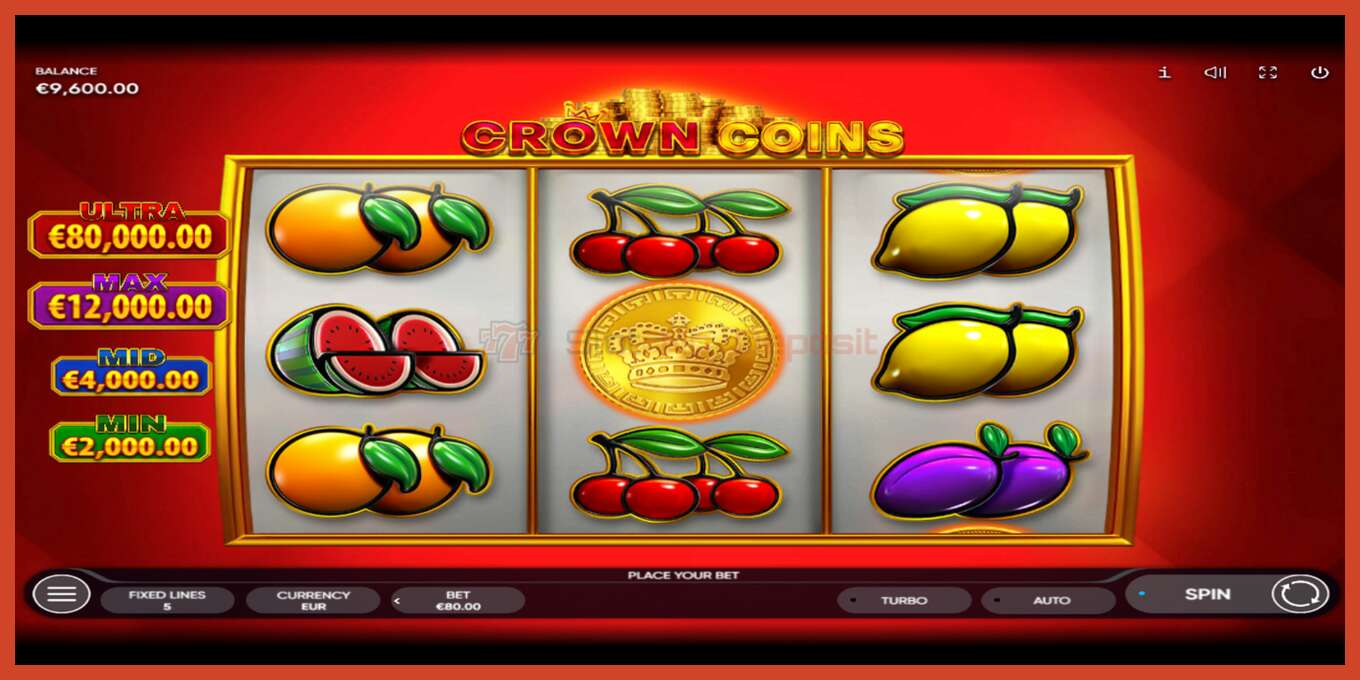 Slot screenshot: Crown Coins no deposit, number - 2