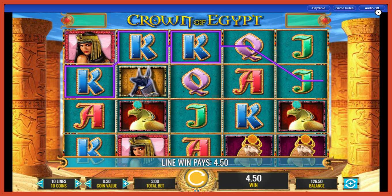 Slot screenshot: Crown of Egypt no deposit, number - 2