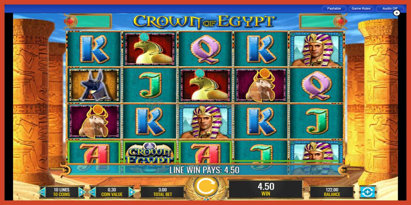 Slot screenshot: Crown of Egypt no deposit, number - 3