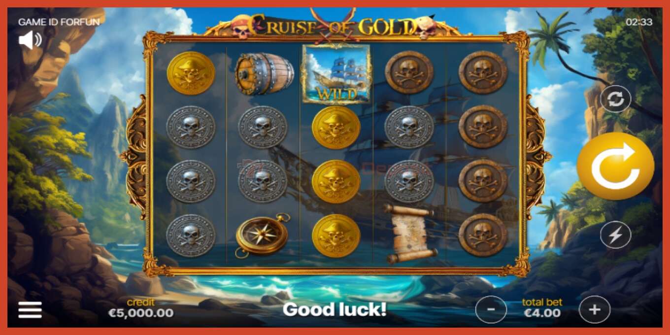 Slot screenshot: Cruise of Gold no deposit, number - 1